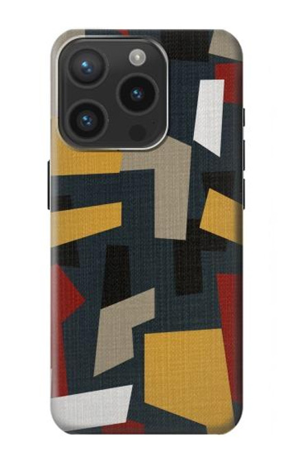 S3386 Abstract Fabric Texture Case For iPhone 15 Pro