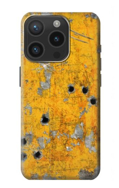 S3528 Bullet Rusting Yellow Metal Case For iPhone 15 Pro