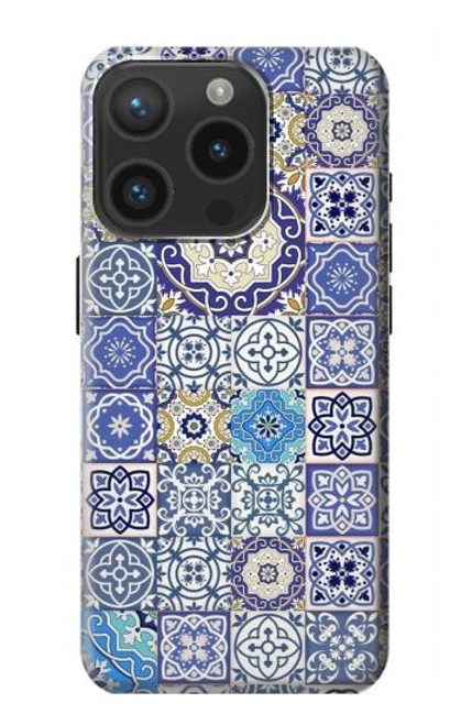 S3537 Moroccan Mosaic Pattern Case For iPhone 15 Pro