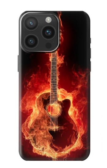 S0415 Fire Guitar Burn Case For iPhone 15 Pro Max