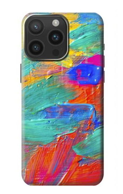 S2942 Brush Stroke Painting Case For iPhone 15 Pro Max