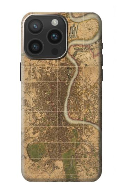 S3230 Vintage Map of London Case For iPhone 15 Pro Max