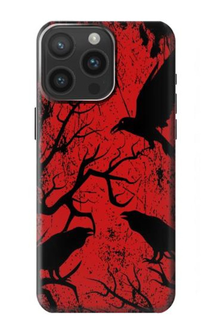 S3325 Crow Black Blood Tree Case For iPhone 15 Pro Max