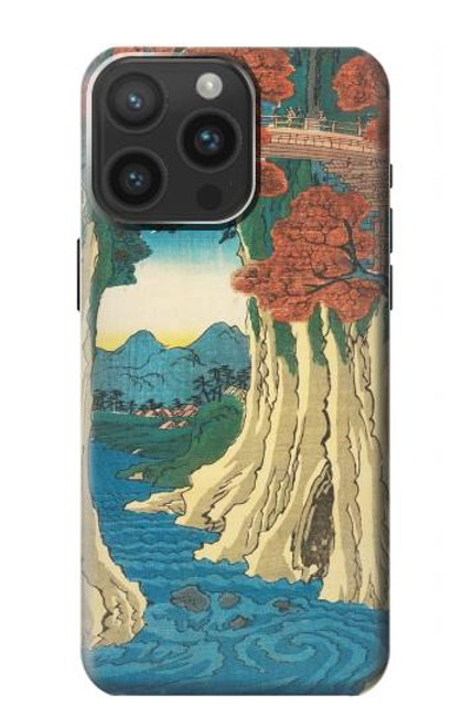S3348 Utagawa Hiroshige The Monkey Bridge Case For iPhone 15 Pro Max