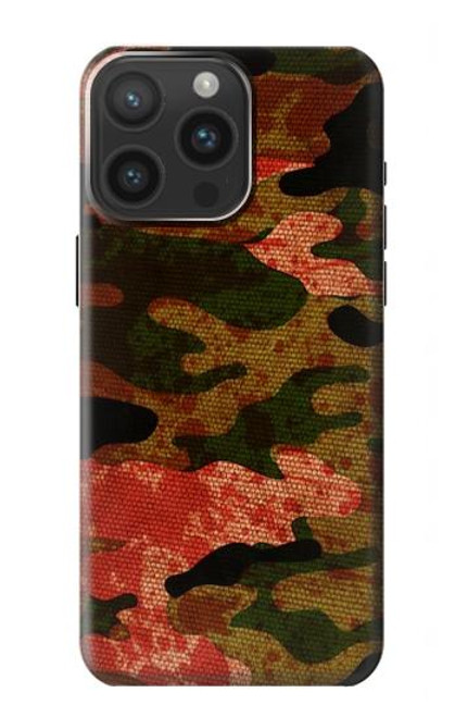 S3393 Camouflage Blood Splatter Case For iPhone 15 Pro Max