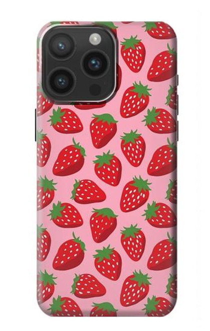 S3719 Strawberry Pattern Case For iPhone 15 Pro Max
