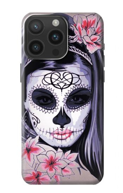 S3821 Sugar Skull Steam Punk Girl Gothic Case For iPhone 15 Pro Max