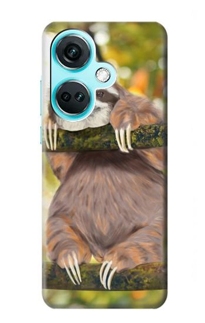 S3138 Cute Baby Sloth Paint Case For OnePlus Nord CE3