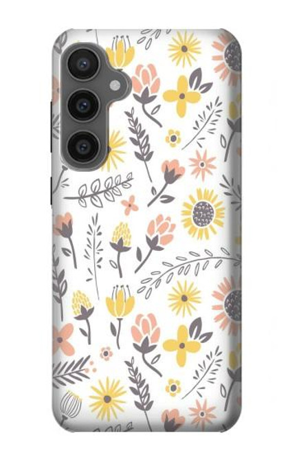 S2354 Pastel Flowers Pattern Case For Samsung Galaxy S23 FE