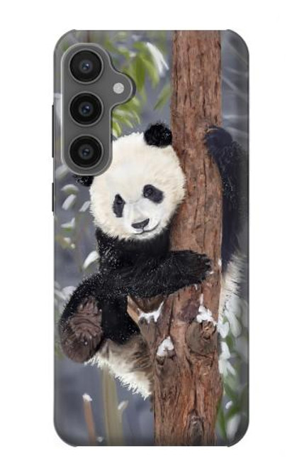 S3793 Cute Baby Panda Snow Painting Case For Samsung Galaxy S23 FE