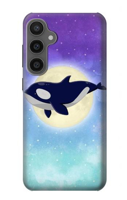 S3807 Killer Whale Orca Moon Pastel Fantasy Case For Samsung Galaxy S23 FE