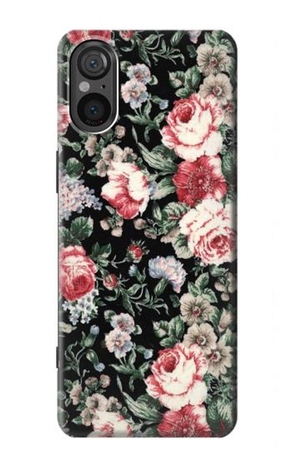 S2727 Vintage Rose Pattern Case For Sony Xperia 5 V