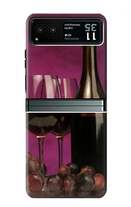 S0910 Red Wine Case For Motorola Razr 40