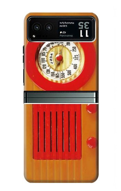 S2780 Vintage Orange Bakelite Radio Case For Motorola Razr 40