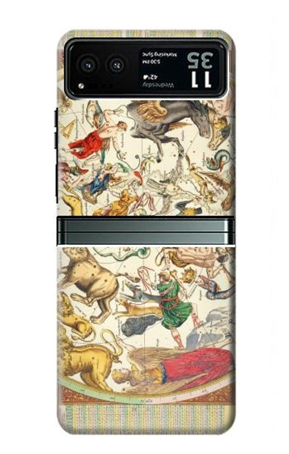 S3145 Antique Constellation Star Sky Map Case For Motorola Razr 40