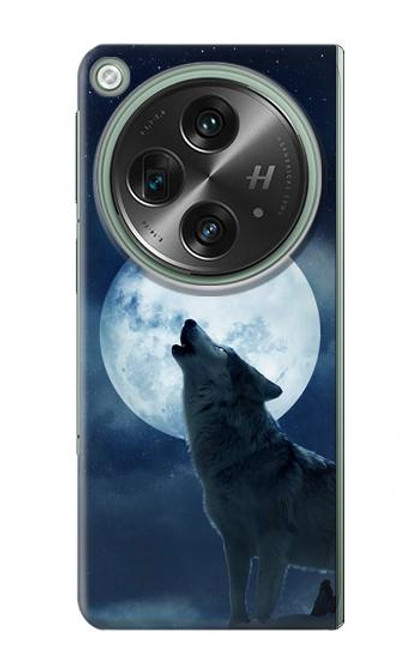 S3693 Grim White Wolf Full Moon Case For OnePlus OPEN