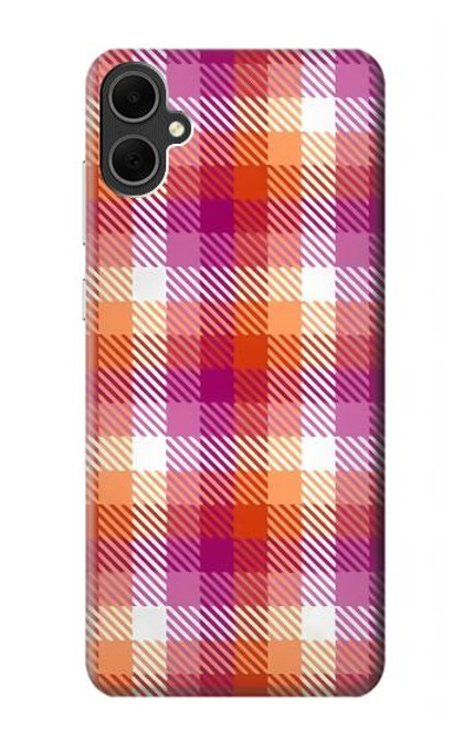 S3941 LGBT Lesbian Pride Flag Plaid Case For Samsung Galaxy A05