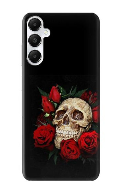 S3753 Dark Gothic Goth Skull Roses Case For Samsung Galaxy A05s