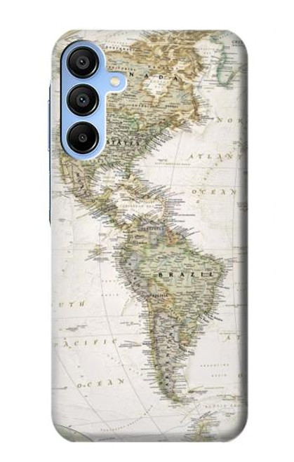 S0604 World Map Case For Samsung Galaxy A15 5G