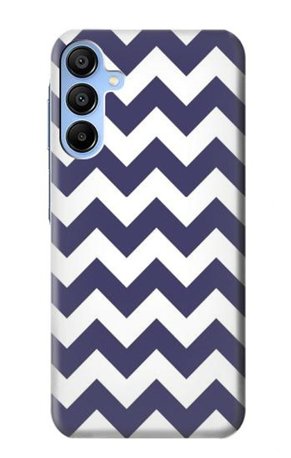 S2345 Navy Blue Shavron Zig Zag Pattern Case For Samsung Galaxy A15 5G