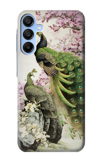 S2773 Peacock Chinese Brush Painting Case For Samsung Galaxy A15 5G