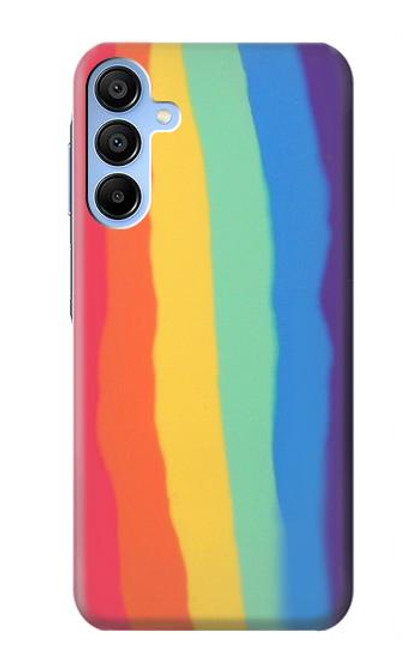 S3799 Cute Vertical Watercolor Rainbow Case For Samsung Galaxy A15 5G