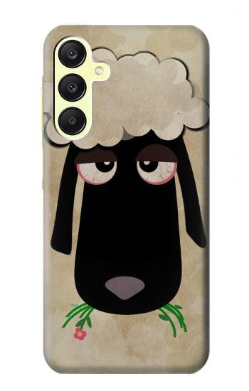 S2826 Cute Cartoon Unsleep Black Sheep Case For Samsung Galaxy A25 5G