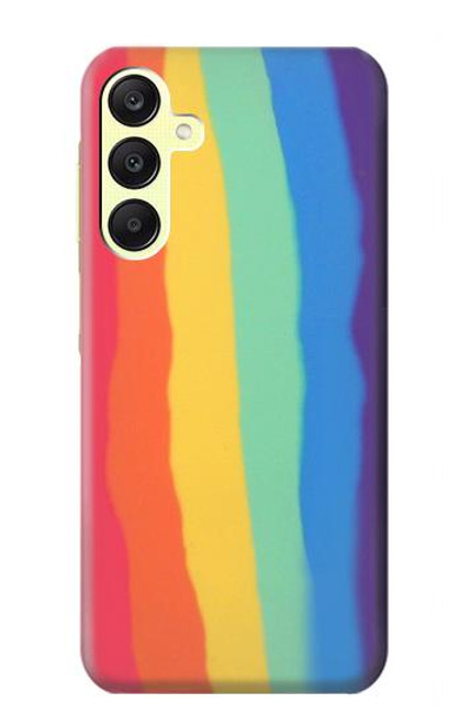 S3799 Cute Vertical Watercolor Rainbow Case For Samsung Galaxy A25 5G