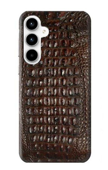 S2850 Brown Skin Alligator Graphic Printed Case For Samsung Galaxy A35 5G