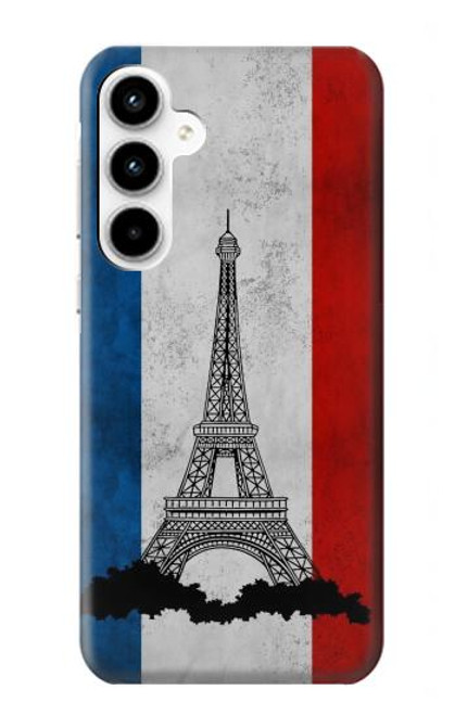 S2859 Vintage France Flag Eiffel Tower Case For Samsung Galaxy A35 5G