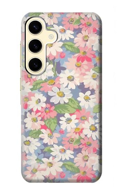 S3688 Floral Flower Art Pattern Case For Samsung Galaxy S24