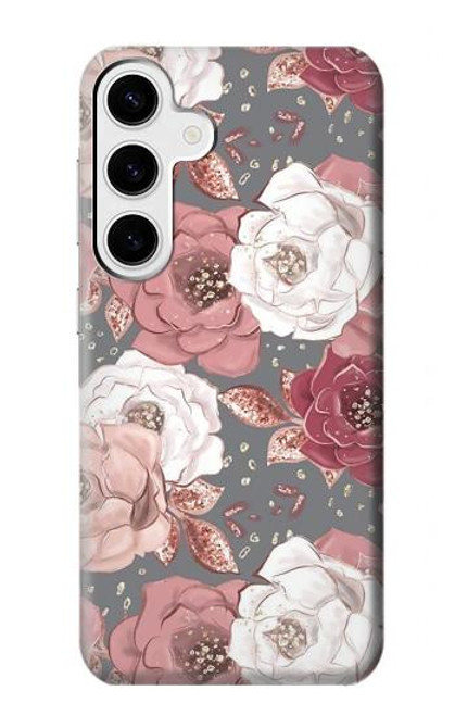 S3716 Rose Floral Pattern Case For Samsung Galaxy S24 Plus