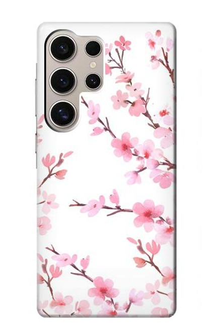S3707 Pink Cherry Blossom Spring Flower Case For Samsung Galaxy S24 Ultra