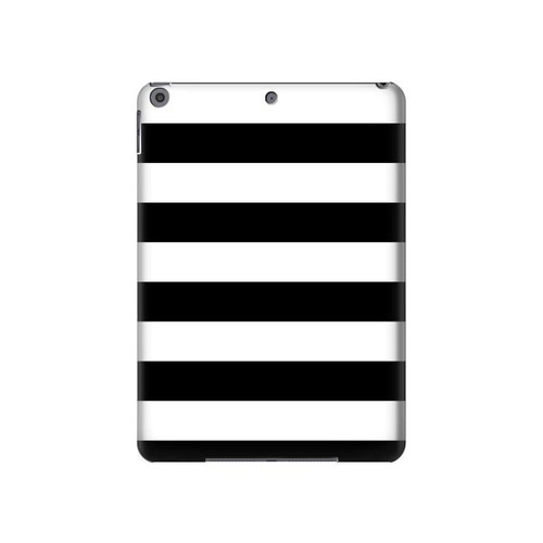 S1596 Black and White Striped Hard Case For iPad 10.2 (2021,2020,2019), iPad 9 8 7