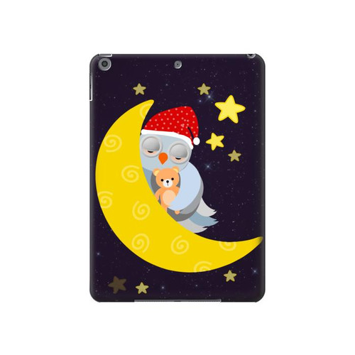 S2849 Cute Sleepy Owl Moon Night Hard Case For iPad 10.2 (2021,2020,2019), iPad 9 8 7