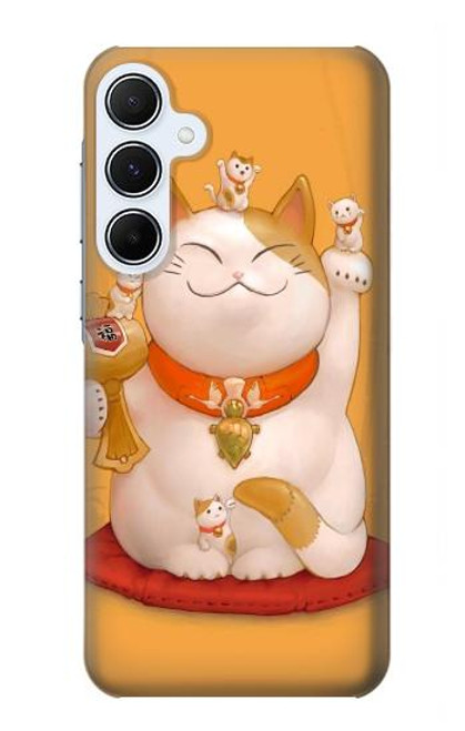 S1217 Maneki Neko Lucky Cat Case For Samsung Galaxy A55 5G