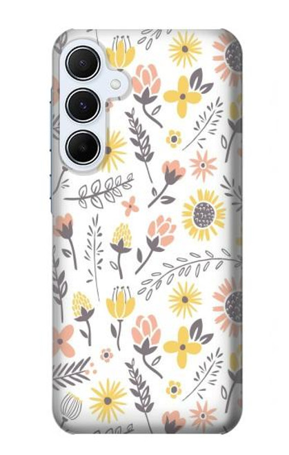 S2354 Pastel Flowers Pattern Case For Samsung Galaxy A55 5G