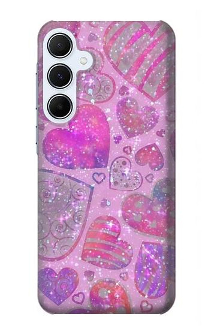 S3710 Pink Love Heart Case For Samsung Galaxy A55 5G