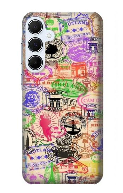 S3904 Travel Stamps Case For Samsung Galaxy A55 5G