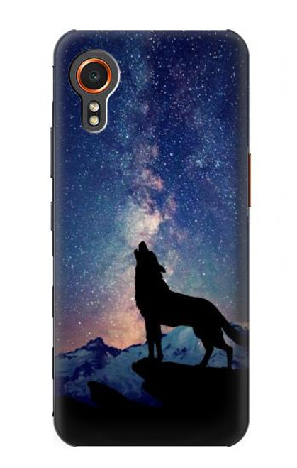 S3555 Wolf Howling Million Star Case For Samsung Galaxy Xcover7
