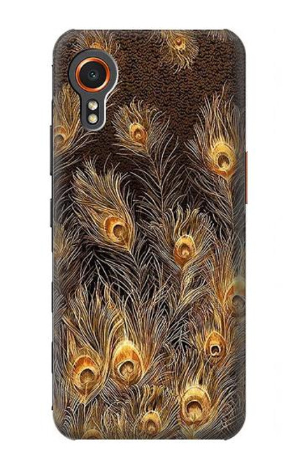 S3691 Gold Peacock Feather Case For Samsung Galaxy Xcover7