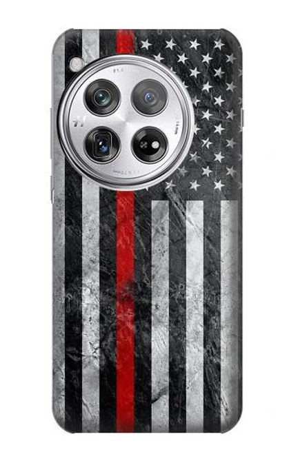 S3687 Firefighter Thin Red Line American Flag Case For OnePlus 12