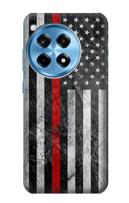 S3687 Firefighter Thin Red Line American Flag Case For OnePlus 12R