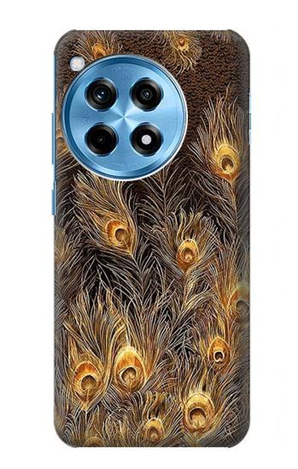 S3691 Gold Peacock Feather Case For OnePlus 12R