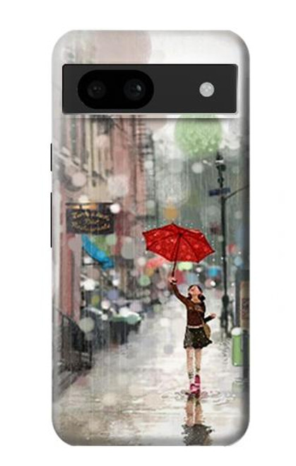 S0108 Girl in The Rain Case For Google Pixel 8a