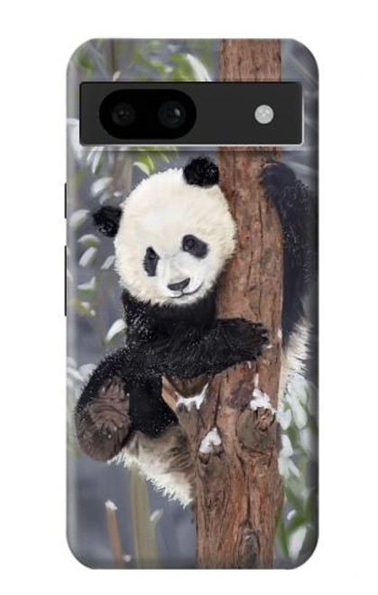 S3793 Cute Baby Panda Snow Painting Case For Google Pixel 8a