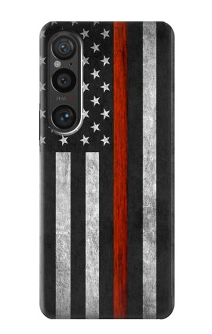 S3472 Firefighter Thin Red Line Flag Case For Sony Xperia 1 VI