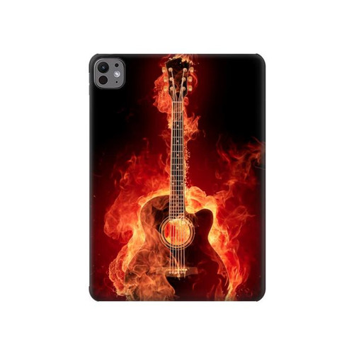 S0415 Fire Guitar Burn Hard Case For iPad Pro 11 (2024,2025)