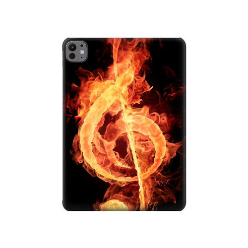 S0493 Music Note Burn Hard Case For iPad Pro 11 (2024,2025)