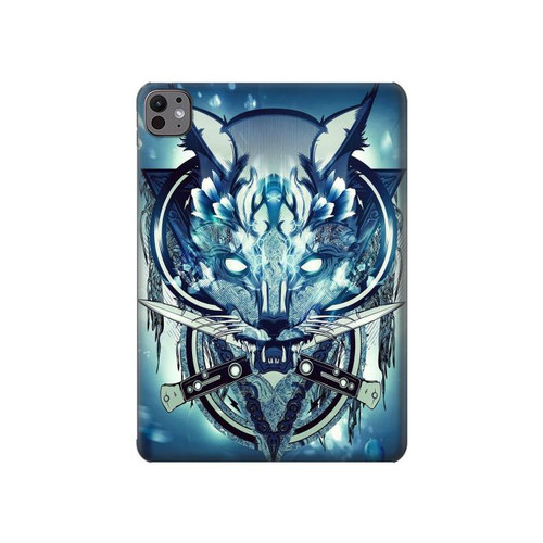 S1135 Wolf with knives Rock Hard Case For iPad Pro 11 (2024,2025)